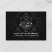 Modern Jewelry Classic Black Damask Visitekaartje (Achterkant)