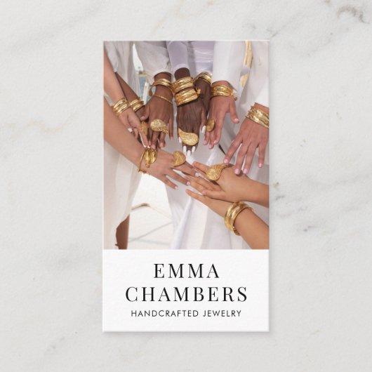 Modern Jewelry Designer Visitekaartje (Voorkant)