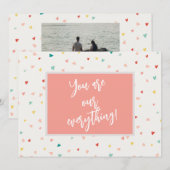 Modern jij bent onze Alles Foto Valentijnsdag Feestdagenkaart (Voorkant / Achterkant)