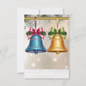 Modern Jingle Bells Kerst Ornament Baby shower Bedankkaart (Achterkant)