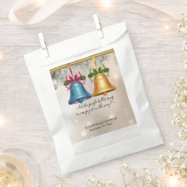 Modern Jingle Bells Kerst Ornament Baby shower Bedankzakje