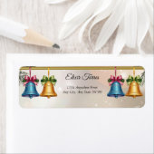 Modern Jingle Bells Kerst Ornament Baby shower Etiket (Insitu)