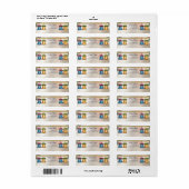 Modern Jingle Bells Kerst Ornament Baby shower Etiket (Full Sheet)