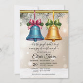 Modern Jingle Bells Kerst Ornament Baby shower Kaart (Voorkant)