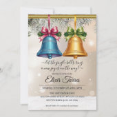 Modern Jingle Bells Kerst Ornament Baby shower Kaart (Voorkant)