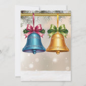 Modern Jingle Bells Kerst Ornament Baby shower Kaart (Achterkant)