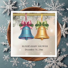 Modern Jingle Bells Kerst Ornament Baby shower Servet