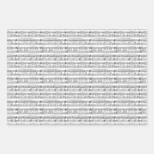 Modern Jingle Bells Pattern Inpakpapier Vel (Voorkant 2)