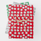 Modern Jingle Bells Pattern Inpakpapier Vel (In situ)
