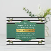 Modern Jingle & Mingle Holiday Party Kaart (Staand voorkant)