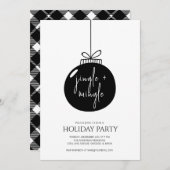 Modern Jingle & Mingle Kerstfeestdag Kaart (Voorkant / Achterkant)