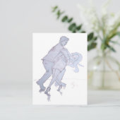 Modern Jive Ceroc Competition Dancers Briefkaart (Staand voorkant)