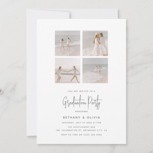 Modern Joint Afstuderen Afstuderen Celebration Kaart (Achterkant)