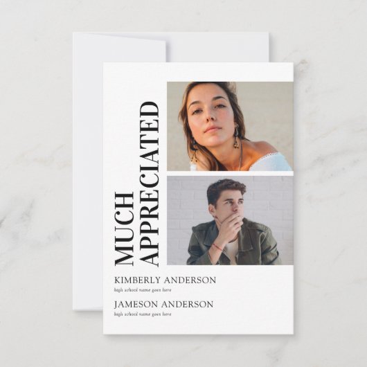 Modern Joint Afstuderen Bedankkaart (Voorkant)