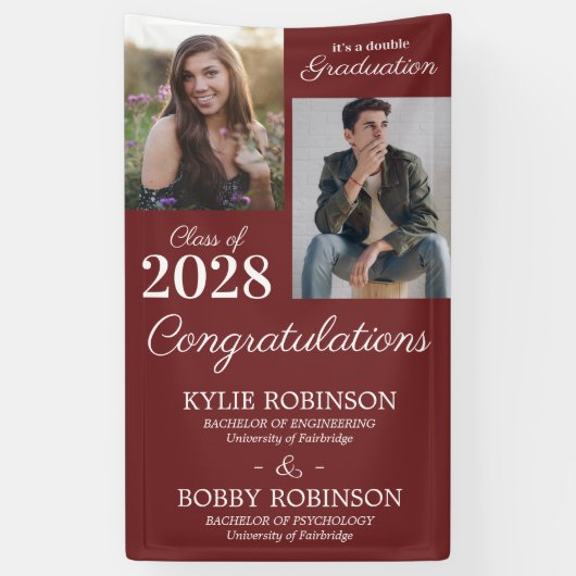 Modern Joint Graduation Party Banner (Verticaal)