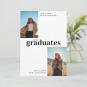 Modern Joint Graduation Party, vieren twee Afstude Kaart (Staand voorkant)