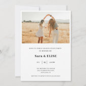 Modern Joint Graduation Party, vieren twee Afstude Kaart (Achterkant)