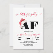 Modern Jolly AF Friendsmas Funny Kerstparty Kaart (Voorkant)