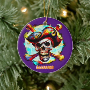 Modern Jolly Roger Keramisch Ornament
