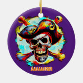 Modern Jolly Roger Keramisch Ornament (Achterkant)