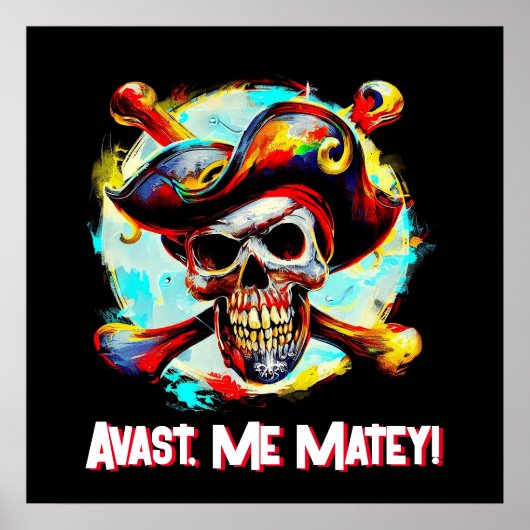 Modern Jolly Roger Poster (Voorkant)