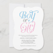 Modern, Jongen of Meisje, Genderonthulling, Roze e Kaart (Voorkant)