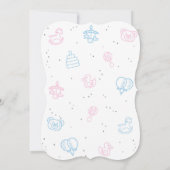 Modern, Jongen of Meisje, Genderonthulling, Roze e Kaart (Achterkant)