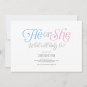 Modern, jongen of meisje, hij of zij, geslachtsont kaart (Voorkant)