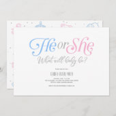 Modern, jongen of meisje, hij of zij, geslachtsont kaart (Voorkant / Achterkant)