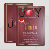 Modern Joy Corporate, Kerst Bourgondië Rood Kaart (Voorkant / Achterkant)