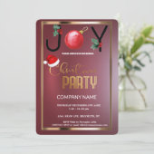 Modern Joy Corporate, Kerst Bourgondië Rood Kaart (Staand voorkant)