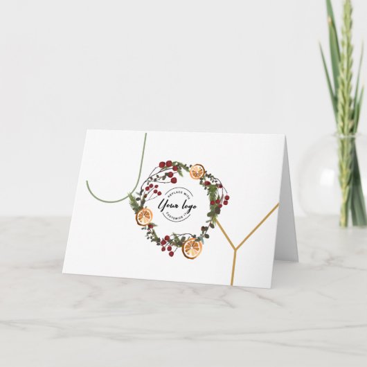 Modern Joy corporate logo vakantiepas Foliage Feestdagen Kaart (Voorkant)