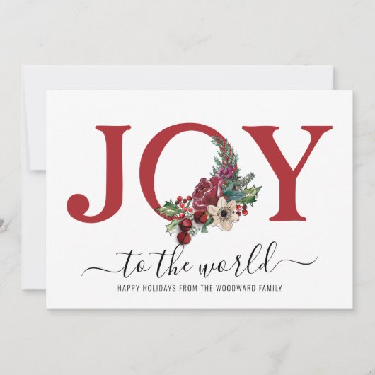 Modern Joy Floral Typografie Red White Floral (Voorkant)