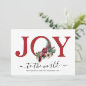 Modern Joy Floral Typografie Red White Floral (Staand voorkant)
