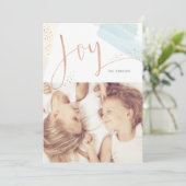 Modern Joy Holiday-fotokaart Feestdagenkaart (Staand voorkant)