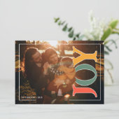 Modern Joy Holiday Photo Card Feestdagenkaart (Staand voorkant)