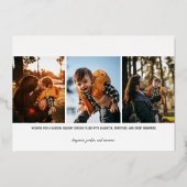 Modern Joy Holiday Photo Card Folie Feestdagenkaart (Achterkant)