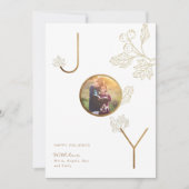 Modern Joy Holiday Photo Foliage Gold Kaart (Voorkant)