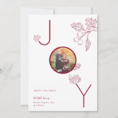 Modern Joy Holiday Photo Foliage Rode Kaart (Voorkant)