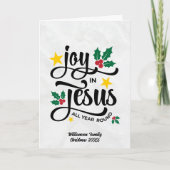 Modern Joy in Jesus Christian Christmas Feestdagen Kaart (Voorkant)