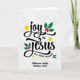 Modern Joy in Jesus Christian Christmas Feestdagen Kaart