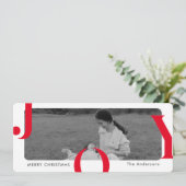 Modern JOY Kerkertypografie Foto Kerstmis (Staand voorkant)