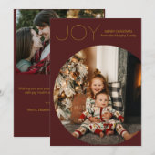 Modern Joy Minimalist Christmas Holiday Kaart (Voorkant / Achterkant)