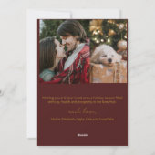 Modern Joy Minimalist Christmas Holiday Kaart (Achterkant)