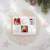 Modern Joy Photo Collage Holiday Briefkaart