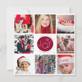 Modern Joy Photo Collage Holiday Card (Voorkant)
