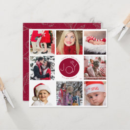 Modern Joy Photo Collage Holiday Card