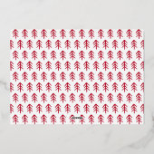 Modern Joy Script Red Foto Folie Feestdagenkaart (Achterkant)