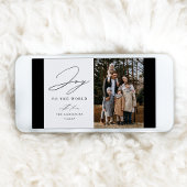 Modern Joy to the World Foto Feestdagenkaart