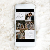 Modern Joy to World 5 Foto Feestdagenkaart